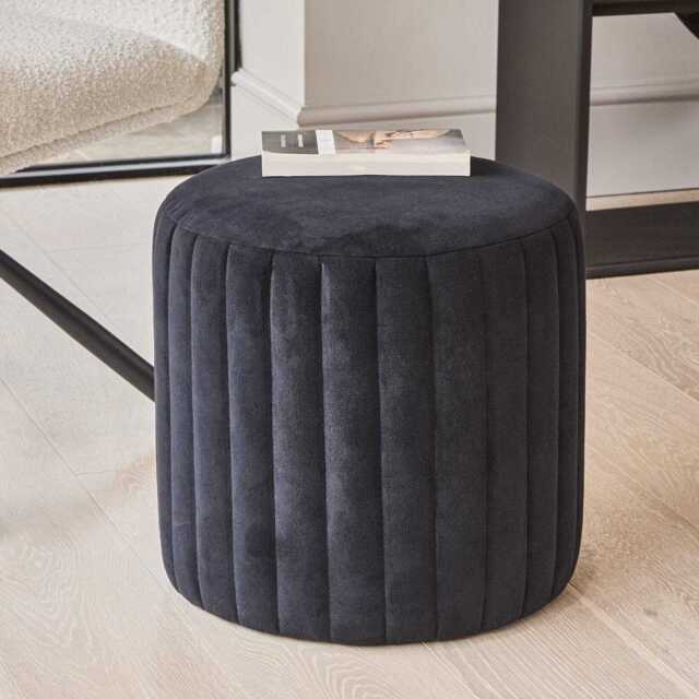 Penelope Drum Stool - Black - image 1