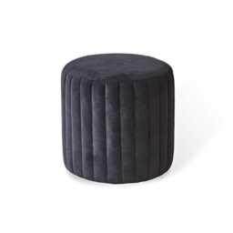 Penelope Drum Stool - Black - thumbnail 4