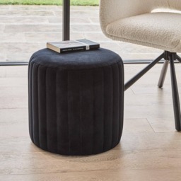 Penelope Drum Stool - Black - thumbnail 2