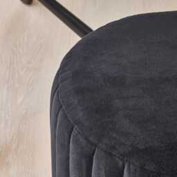 Penelope Drum Stool - Black - thumbnail 3