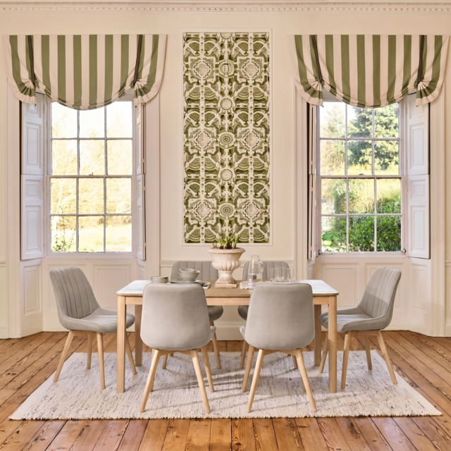 Noah Whitewash Oak Extending Dining Table Set - 6 Seater - Bella Soft Beige Dining Chairs - Whitewash Legs - image 1