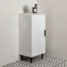 Reva 1 Door Storage Cabinet  -  Snow White - thumbnail 3