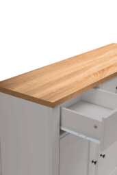 Bampton 3 Door Sideboard - Stone Grey - thumbnail 6