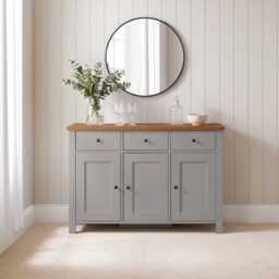 Bampton 3 Door Sideboard - Stone Grey