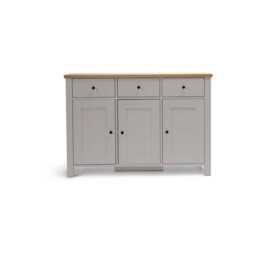 Bampton 3 Door Sideboard - Stone Grey - thumbnail 5
