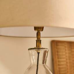Aldsworth 35cm Table Lamp & Coningsby Taupe Cotton Lampshade - 40cm - thumbnail 4