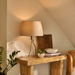 Aldsworth 35cm Table Lamp & Coningsby Taupe Cotton Lampshade - 40cm - thumbnail 2