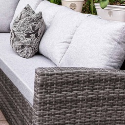 Aston Corner Sofa Cushion Cover Set - Grey/Black - thumbnail 5