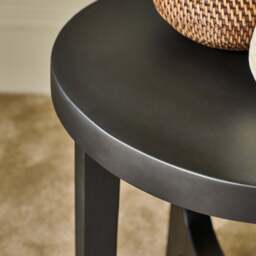 Jade Round Side Table - Jet Black Acacia - thumbnail 3