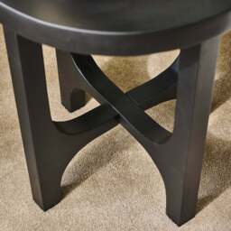Jade Round Side Table - Jet Black Acacia - thumbnail 4