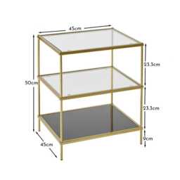 Evelyn Gold Side Table - thumbnail 5