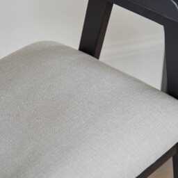 Ella Fawn Linen Dining Armchairs- Set of 2 - Black Oak Legs - thumbnail 3