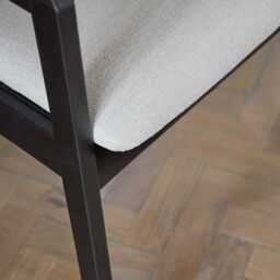 Ella Fawn Linen Dining Armchairs- Set of 2 - Black Oak Legs - thumbnail 4