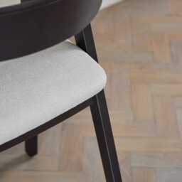 Ella Fawn Linen Dining Armchairs- Set of 2 - Black Oak Legs - thumbnail 5