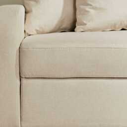 Tracy 3 Seater Sofa - Oatmeal with Black Legs - thumbnail 6