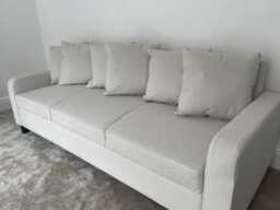 Tracy 3 Seater Sofa - Oatmeal with Black Legs - thumbnail 5