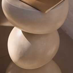 Alder 29cm Concrete Garden Side Table - Sand - thumbnail 4
