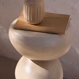 Alder 29cm Concrete Garden Side Table - Sand - thumbnail 3