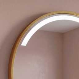 Kimbridge 90cm LED Round Bathroom Mirror - Gold - thumbnail 2