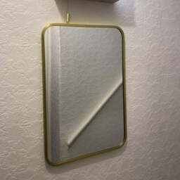 Lyndon 60X40cm Metal Rectangular Mirror - Gold - thumbnail 2