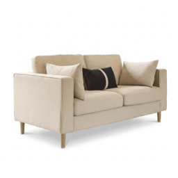 Emily 3 Seater Sofa - Sand with Whitewash Oak Legs - thumbnail 4