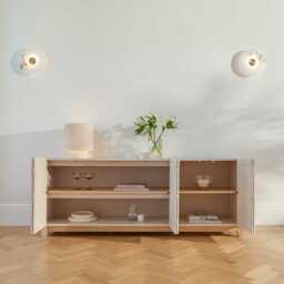 Morgan 3 Door Sideboard - Taupe - thumbnail 5