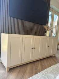 Morgan 3 Door Sideboard - Taupe - thumbnail 3