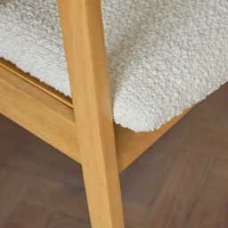 Ella Boucle Dining Armchairs - Set of 2 - Pale Oak Legs - thumbnail 4