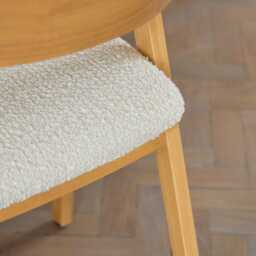 Ella Boucle Dining Armchairs - Set of 2 - Pale Oak Legs - thumbnail 5
