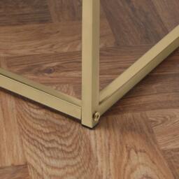 Jay Marble Effect Side Table - Gold Frame - thumbnail 2