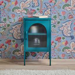 Conan Metal Bedside Table - Lagoon Teal - thumbnail 2