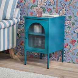 Conan Metal Bedside Table - Lagoon Teal - thumbnail 1