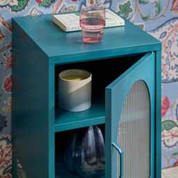 Conan Metal Bedside Table - Lagoon Teal - thumbnail 4
