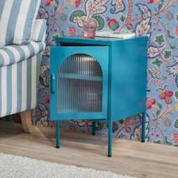 Conan Metal Bedside Table - Lagoon Teal - thumbnail 6
