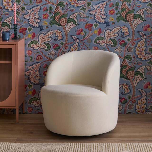 Sawyer 68cm Swivel Armchair - Oyster White - image 1