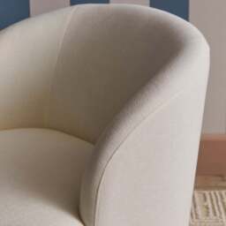 Sawyer 68cm Swivel Armchair - Oyster White - thumbnail 5