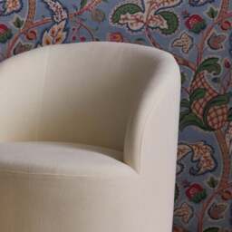 Sawyer 68cm Swivel Armchair - Oyster White - thumbnail 6
