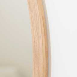 Marbury 100cm Round Wooden Mirror - Natural - thumbnail 3