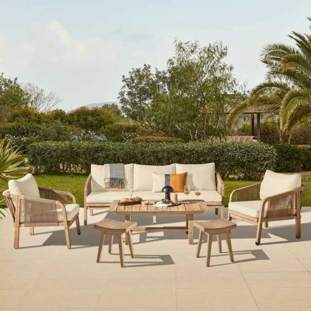 Shiro Conversation Set Garden Cushion Covers - Linen - image 1