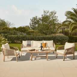 Shiro Conversation Set Garden Cushion Covers - Linen - thumbnail 2