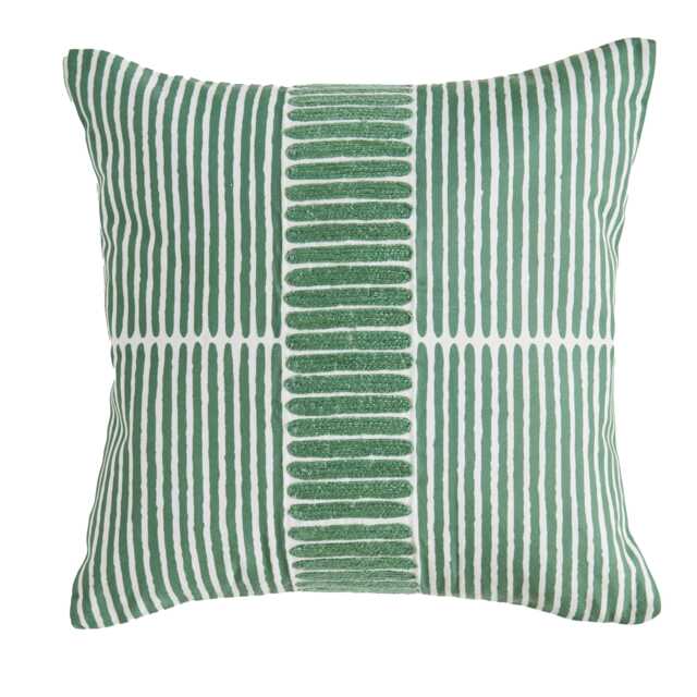 Odisha 45x45cm Striped Cushion Cover - Olive - image 1