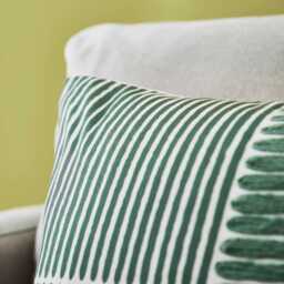 Odisha 45x45cm Striped Cushion Cover - Olive - thumbnail 3