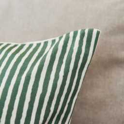 Odisha 45x45cm Striped Cushion Cover - Olive - thumbnail 4
