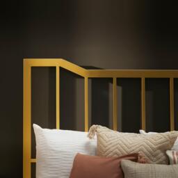Marie King Size Bed - Gold Metal - thumbnail 2