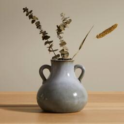 Ruthwell 16cm Ceramic Vase - Blue - thumbnail 1