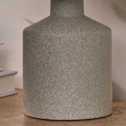 Amberley 28cm Ceramic Table Lamp - Natural & Off White Polyester Shade - thumbnail 5