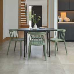 Paul Black Oak Extending Dining Table - Small - thumbnail 2
