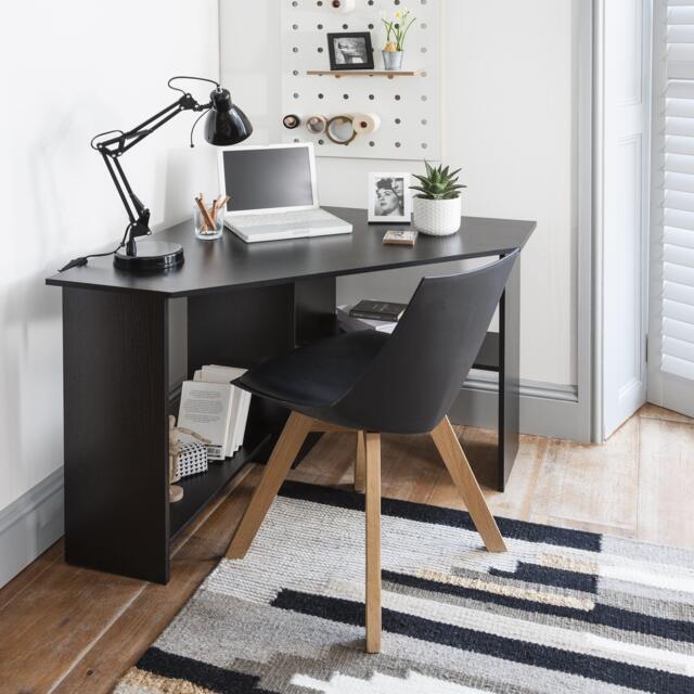 Essie Corner Desk - Black - image 1