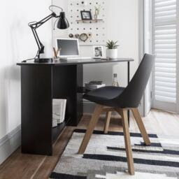 Essie Corner Desk - Black - thumbnail 2