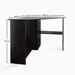 Essie Corner Desk - Black - thumbnail 5